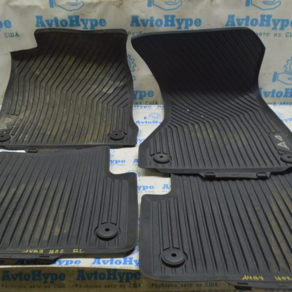 Комплект ковриков салона Audi A4 B9 17-19 резина, черный (02) 8W1061501 041