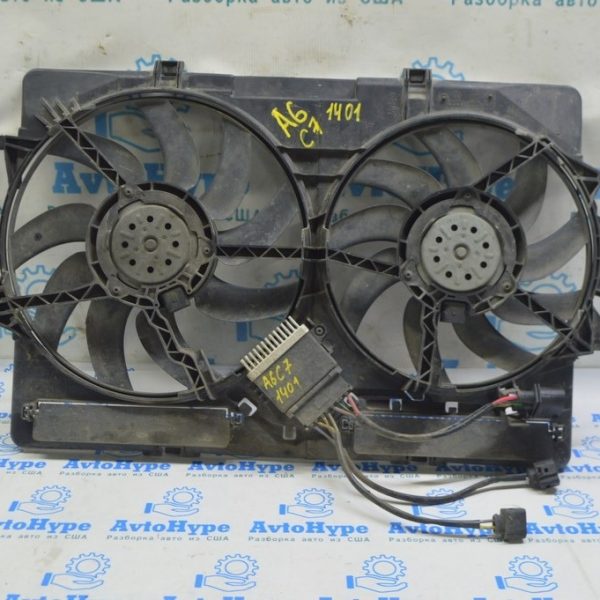 Диффузор кожух радиатора в сборе Audi A6 C7 12-18 2.0 (01) надлом крепления 8K0-121-207-A