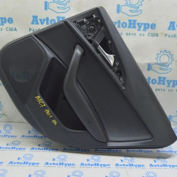 Обшивка двери карточка задняя правая Audi A6 C7 12-18 кожа черн 4G0-867-304-C-WFA