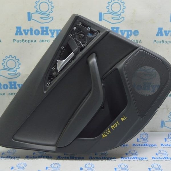 Обшивка двери карточка задняя левая Audi A6 C7 12-18 кожа черн 4G0-867-303-C-WFA