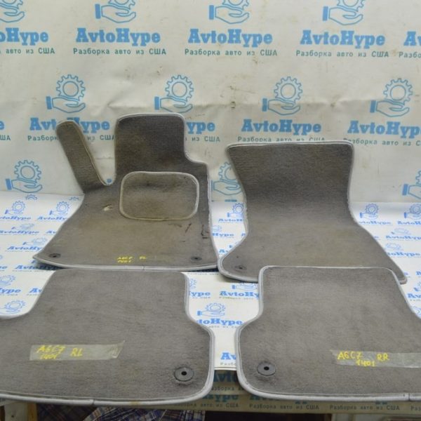Комплект ковриков салона Audi A6 C7 12-18 серые 4G1863691A QA5