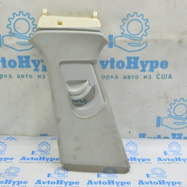 Накладка центральной стойки верхняя ремень левая Audi A6 C7 12-18 без воздуховода, серая, 4G0-867-243-HF6