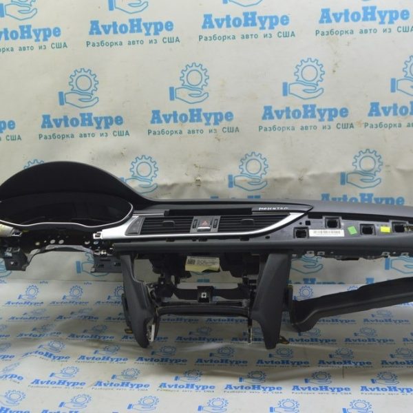 Торпедо передняя панель с AIRBAG Audi A6 C7 12-18 без проекции, черн (01) 4G1-857-001-D-24A