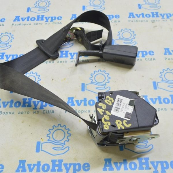 Ремень безопасности зад центр Audi A8 D3 03-09 черн 4E0857807A V04