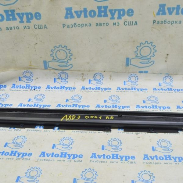 Шторка двери зад прав Audi A8 D3 03-09 черн long 4E4-861-334-G-QBC