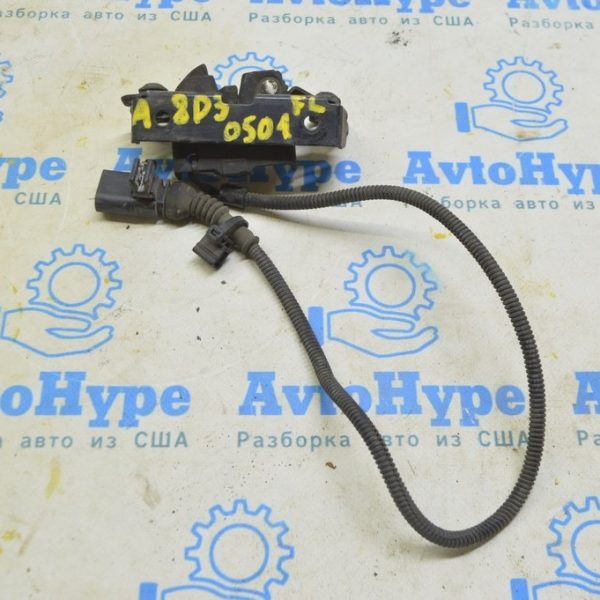 Замок капота левый Audi A8 D3 03-09 с датчиком 4E0823509E