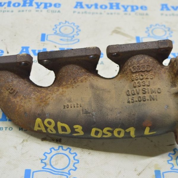 Коллектор выпускной левый Audi A8 D3 03-09 3.0 (01) сломана шпилька 06C253031J