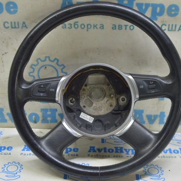 Руль (голый) Audi A8 D3 03-09 кожа, черн (01) 4E0419091CB1KT