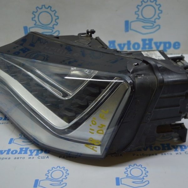 Фара передняя левая Audi A8 D4 10-13 дорест LED (01) в cборе с блоками 4H0907472A европа 4H0941003