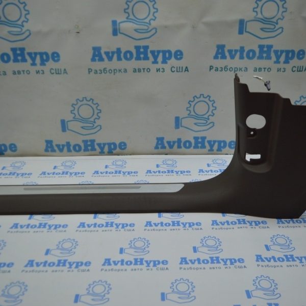 Накладка порога перед лев внутренняя Audi A8 D4 10-17 (01) коричневый цвет 4H1867271F6PS