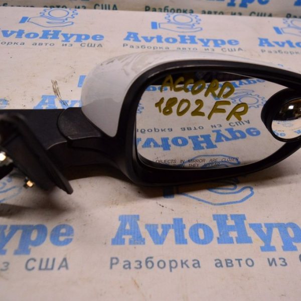Зеркало боковое правое Honda Accord 18- 3 пина (02) белый перламутр 76208-TVA-A01