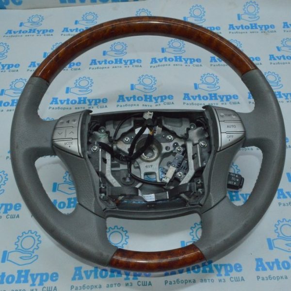 Руль (голый) Toyota Avalon 05-12 серый с деревом (01) 45100-07291-B0