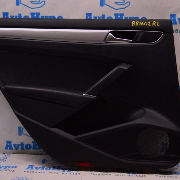 Обшивка двери (карточка) зад лев VW Passat b8 USA черн (02) 561-867-211-F-OUR