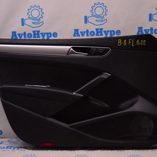 Обшивка двери (карточка) перед лев VW Passat b8 USA черн (02) 561-867-011-F-OUR