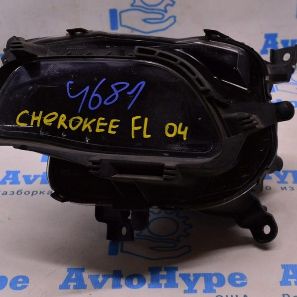 Фара передняя левая Jeep Cherokee KL 14-18 дорест галоген черн (04) 68102847AE