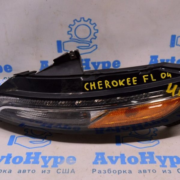 Поворотник ДХО лев Jeep Cherokee KL 14- с блоком (04) деф. надлом 1 крепления 68321887AC