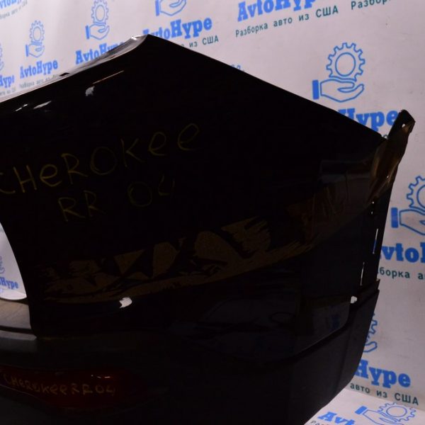 Бампер задний голый правый клык Jeep Cherokee KL 14-18 дорест черный (04) 5NJ90TZZAC