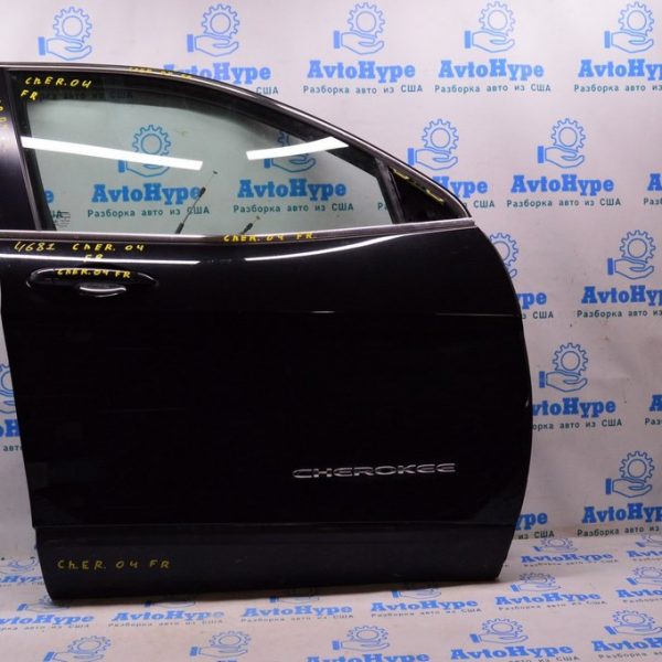 Дверь голая перед прав Jeep Cherokee KL 14- черная,цвет PXR (04) 68290878AB