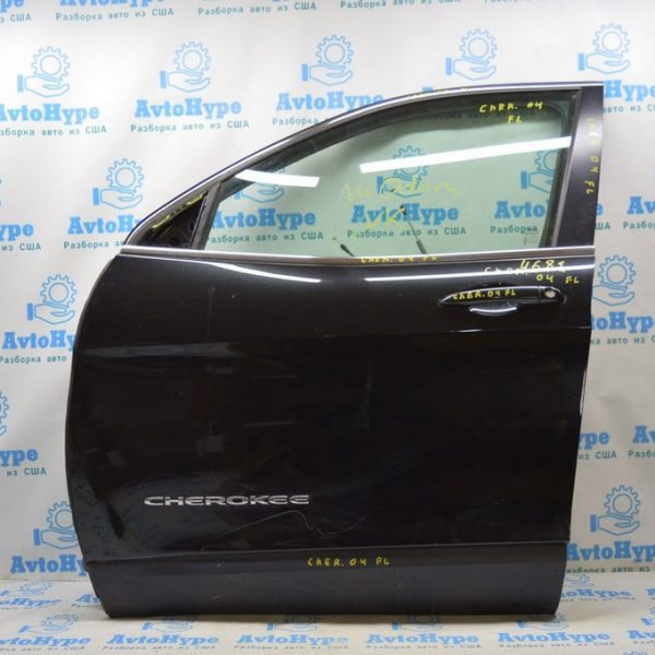 Дверь голая перед лев Jeep Cherokee KL 14- черная,цвет PXR (04) царапина 68290879AB