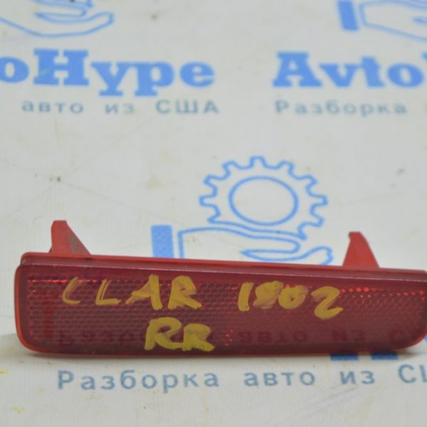 Отражатель заднего бампера правый Honda Clarity 18-21 usa 33505-T3L-A02