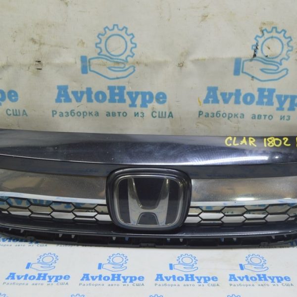 Решетка радиатора grill Honda Clarity 18-21 usa в сборе (02) трещины, царапина 71121-TRW-A01