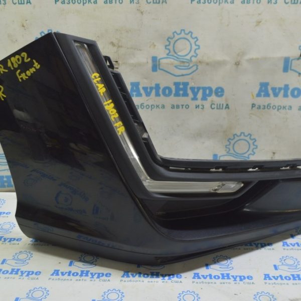 Бампер передний голый правая часть в сборе с птф Honda Clarity 18-21 usa (02) черный 04712-TRV-A90ZA