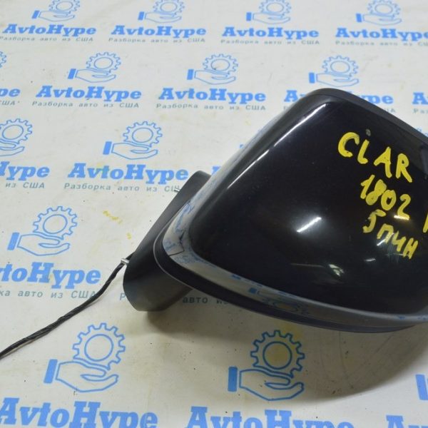 Зеркало боковое левое Honda Clarity 18-21 usa 5 пинов, черное (02) 76258-TRV-A02
