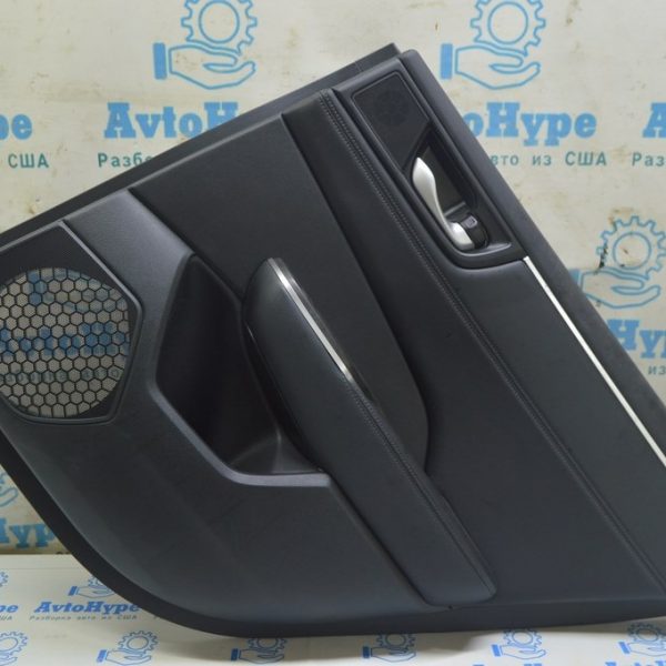 Обшивка двери карточка задняя правая Honda Clarity 18-21 usa черн вставка кожа 83701-TRW-A21ZB