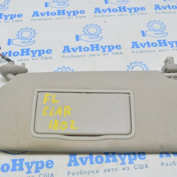 Козырек левый Honda Clarity 18-21 usa, с крючком, с подсветкой, беж 83280-TRT-A52ZA