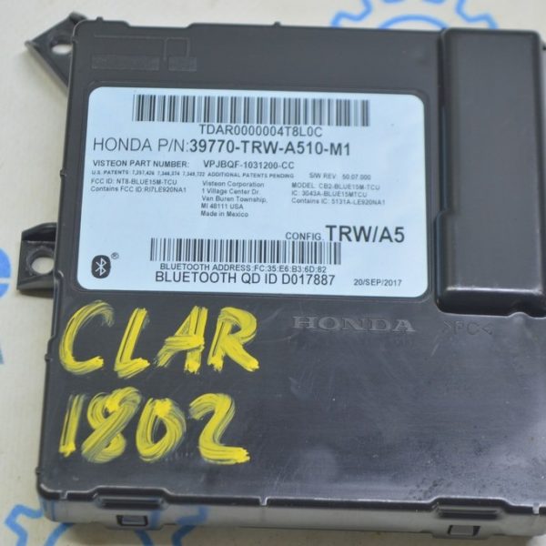 Telematics Control Unit Honda Clarity 18-21 usa 39770-TRW-A51 (02) 39770-TRW-A510-M1