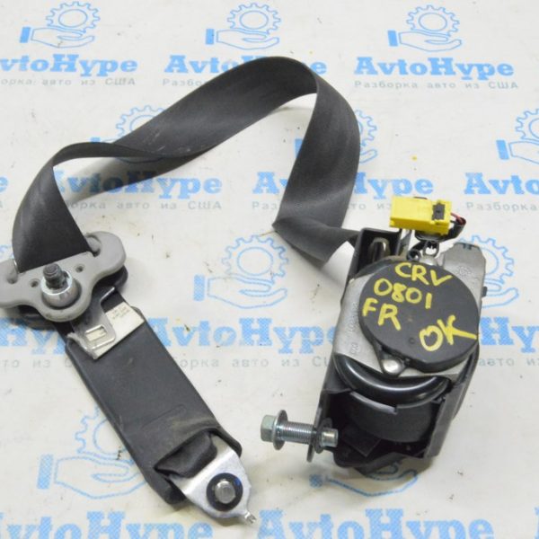 Пассажирский ремень безопасности Honda CRV 07-09 черн 04814-SXS-A01ZA