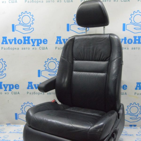 Водительское сидение Honda CRV 07-09 кожа черн, подогрев, электро (01) трещины 81521-SXS-A51ZB