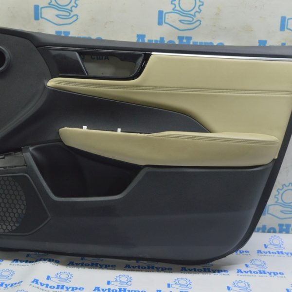 Обшивка двери карточка передняя правая Honda Clarity 18-21 usa беж вставка черн 83501-TRW-A21ZB