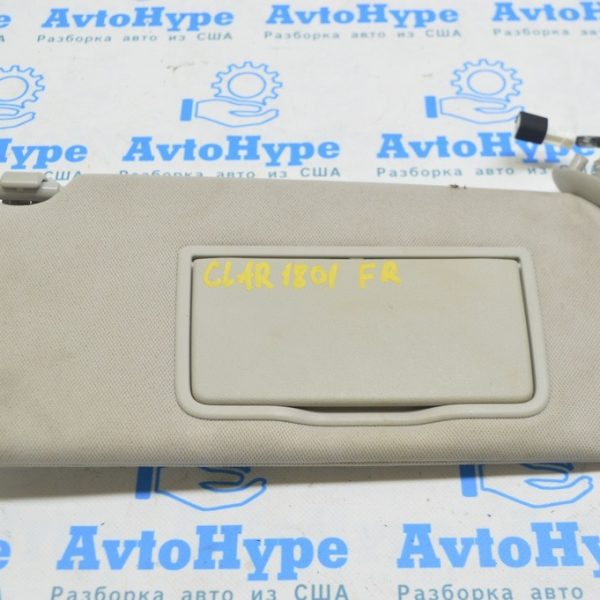 Козырек правый Honda Clarity 18-21 usa с крючком, с подсветкой, беж 83230-TRT-A52ZA