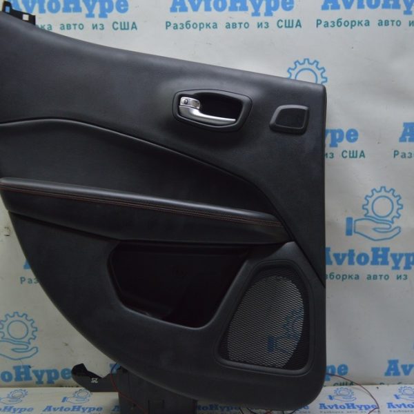 Обшивка двери карточка задняя левая Jeep Compass 17-21 кожа черн с крас строчк,Trailhawk,beats 5US11LR5AE