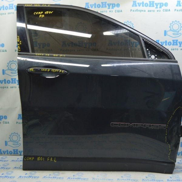 Дверь голая передняя правая Jeep Compass 17- графит (01) замята 68242542AD