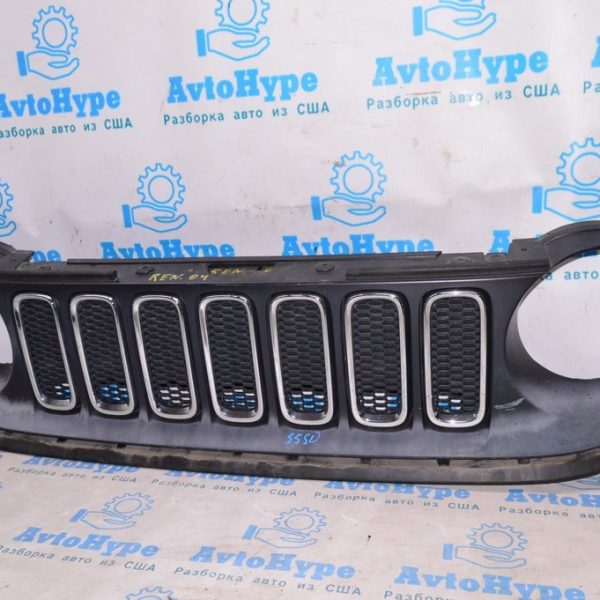 Решетка радиатора grill Jeep Renegade 15-18 дорест с хром вставками 7шт (04) ок 6RZ57TZZAA