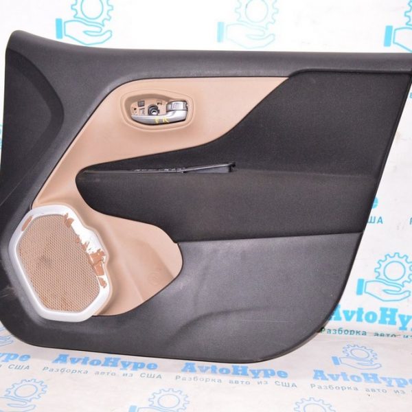 Обшивка двери (карточка) перед прав Jeep Renegade 15- тряпка, беж 6NQ10LXHAA