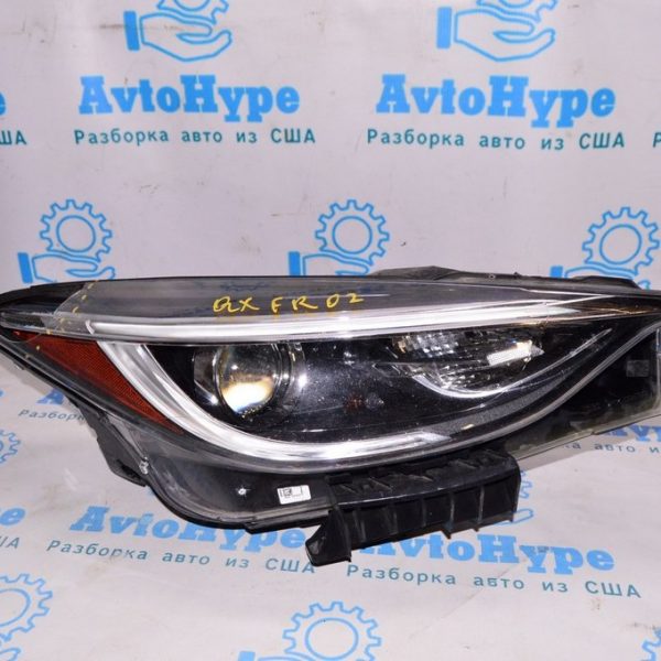Фара передняя правая в сборе Infiniti QX30 17- галоген, с креплением, LED ДХО 26010-5DC5С