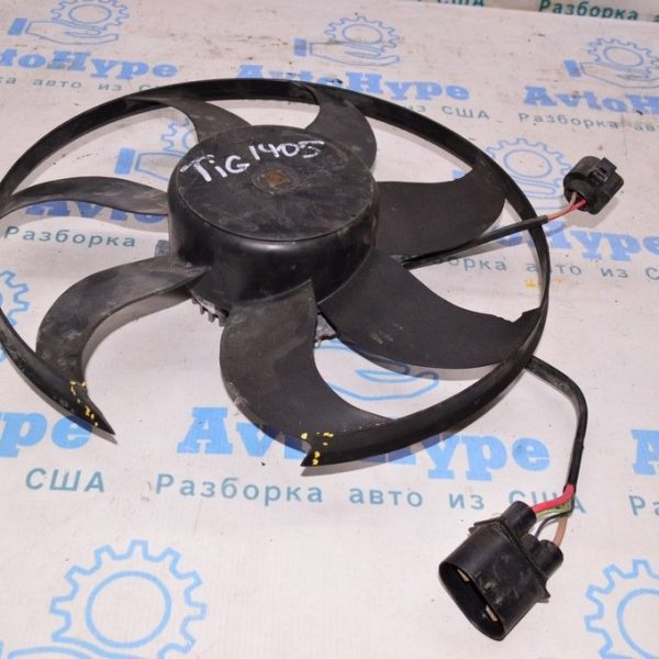Вентилятор охлаждения лев VW Tiguan 09-17 большой (05) деф. крыльчатки,только мотор 1K0959455DT
