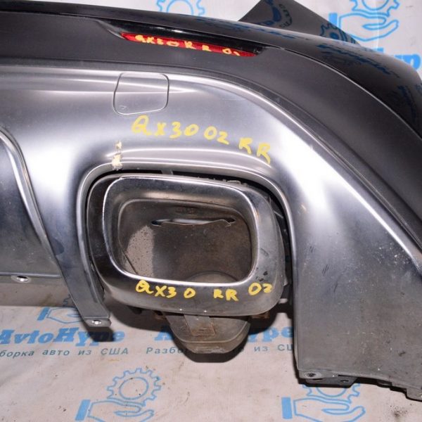 Губа заднего бампера прав Infiniti QX30 17- base с заглушкой крюка (02) ссадина