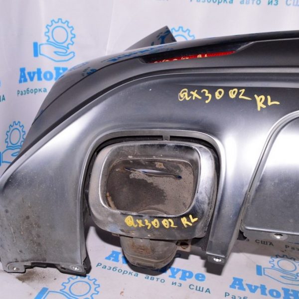 Губа заднего бампера прав Infiniti QX30 17- base с заглушкой крюка