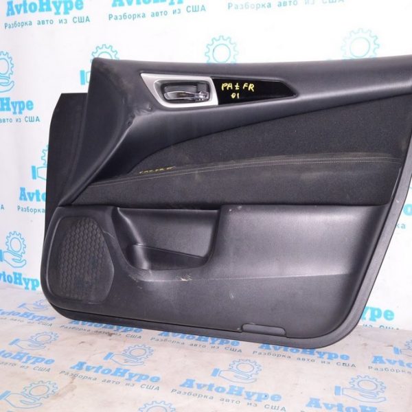 Обшивка двери (карточка) перед прав Nissan Pathfinder 13- черн тряпка (01) прижата 809A0-3KA0A