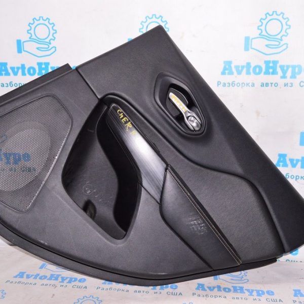 Обшивка двери (карточка) зад прав Jeep Cherokee KL 14- черн с серой вставкой (03) потерта вст. 6MD201X9AB