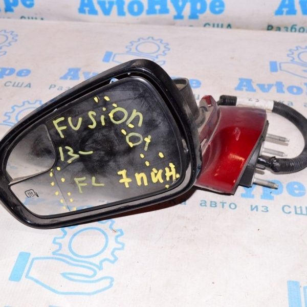 Зеркало боковое левое Ford Fusion mk5 13- поворотник,на зч,целая только проводка и подсв 7пин FS7Z-17683-CB
