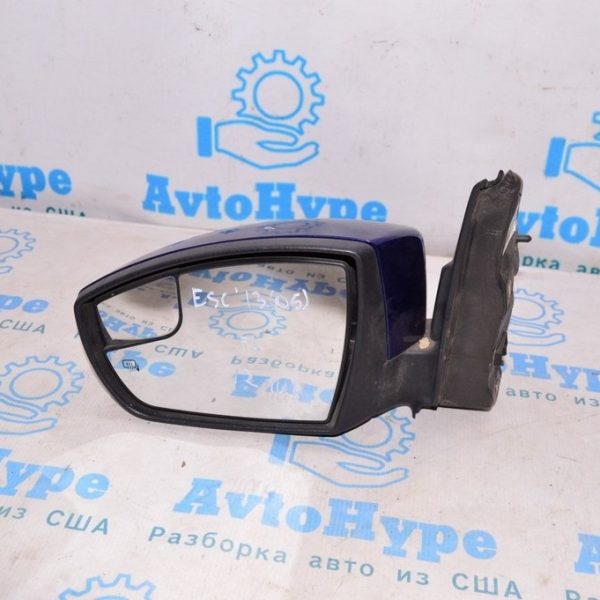Зеркало боковое левое Ford Escape MK3 13- с поворотником синее (05) 12пин CJ5Z-17683-EA
