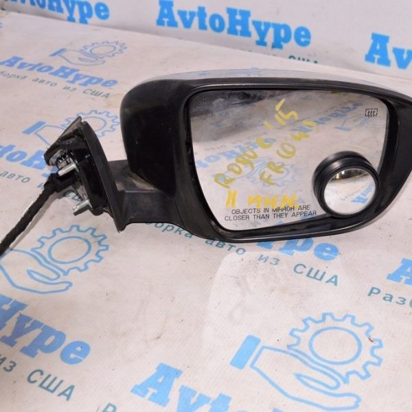 Зеркало боковое правое Nissan Rogue 14- с камерой, поворотник, подогрев (04) серебро 11пин 96301-4BA3A