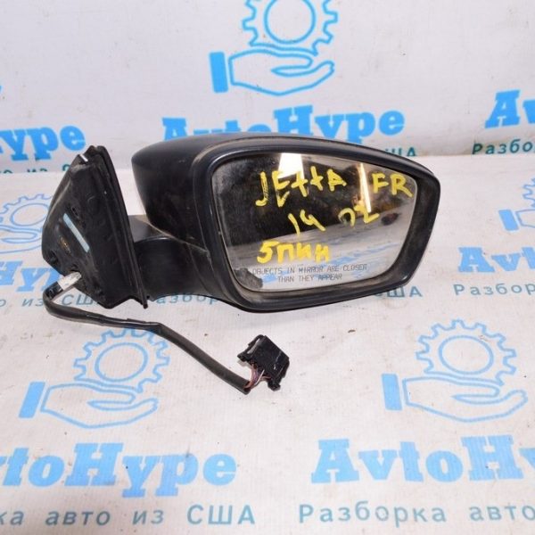 Зеркало боковое правое VW Jetta 11-18 USA без поворотника черн.структура (02) 5пин 5C7-857-508-AG