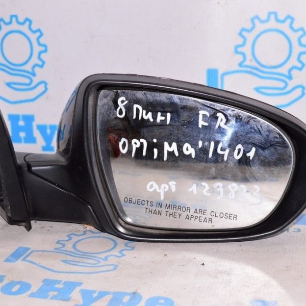 Зеркало боковое правое Kia Optima 14-15 рест бордовое (01) 8пин 876202T630