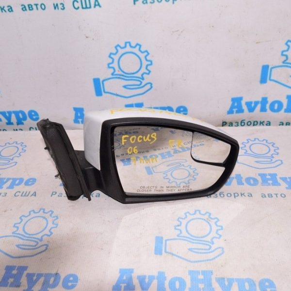 Зеркало боковое правое Ford Focus mk3 11-14 дорест usa с поворотником (06) белый 7 пин CP9Z-17682-DA